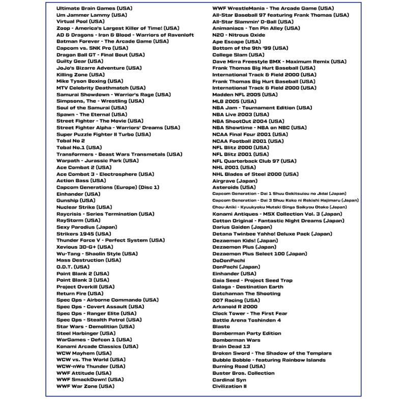 True Blue Mini Crackhead Pack 32G/64G für PS ONE MINI Retro-Gaming mit einfacher Installation und USB-Anschluss