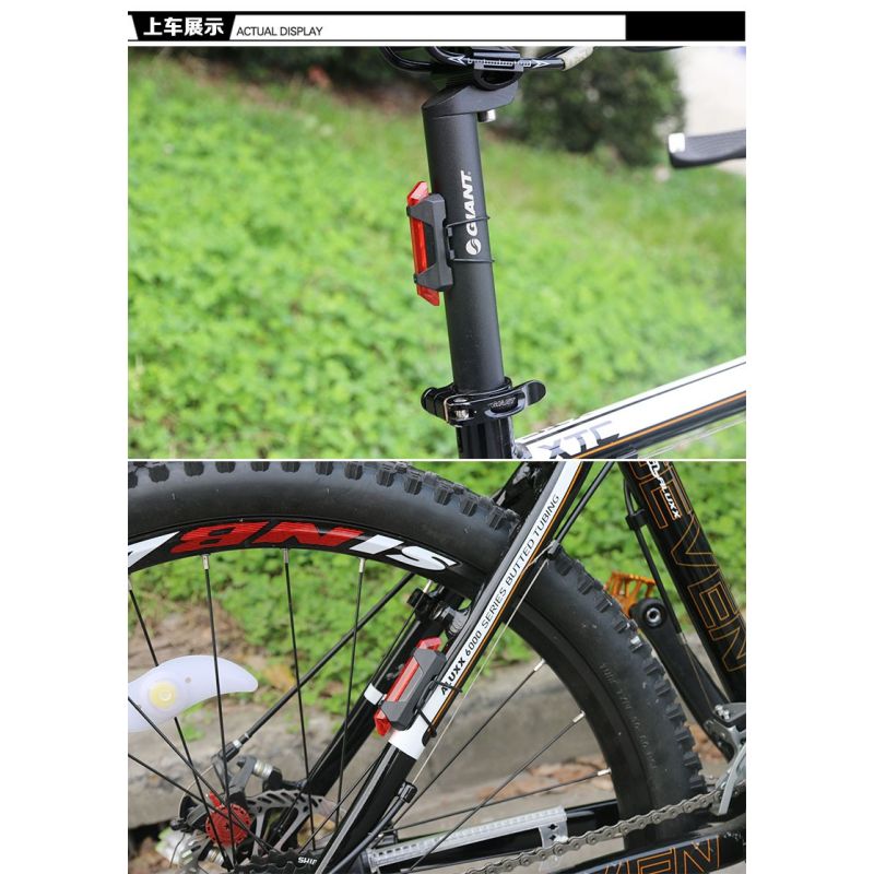 Tragbares USB wiederaufladbares Fahrradschwanzlicht Rücksicherheitslicht mit dynamische Blitzmodi einfache Montage