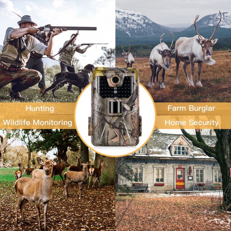 HC-900A 36MP 2.7K Wildkamera mit unsichtbarem Infrarot PIR-Sensor für Naturfotografie und Wildtierüberwachung