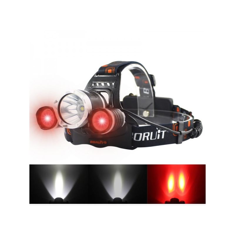 Boruit RJ-3000 LED-Scheinwerfer Outdoor-Beleuchtung mit T6 weißem Licht 1000 Lumen Helligkeit langlebiges Design