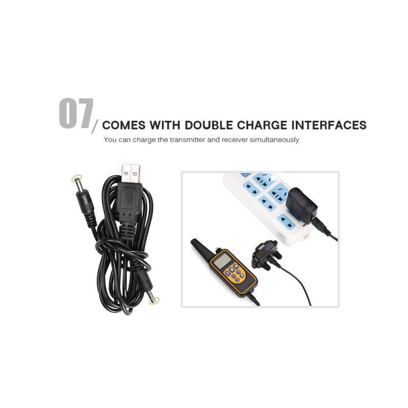 800m Elektrischer Hunde-Trainingskragen Wasserdichter Wiederaufladbares Hundehalsband mit LCD-Display