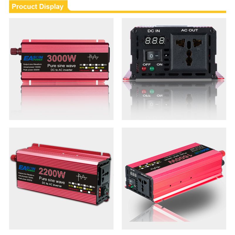 Reiner Sinus Wechselrichter 3000W DC 12V/24V zu AC 110V/220V langlebiger Inverter für empfindliche Elektronik