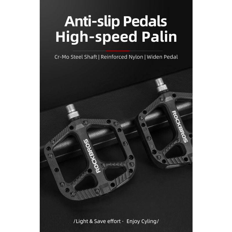 ROCKBROS ultraleichte Fahrradpedale Nylon Dichtungslager Rennrad MTB BMX stabile langlebige Radfahrausrüstung