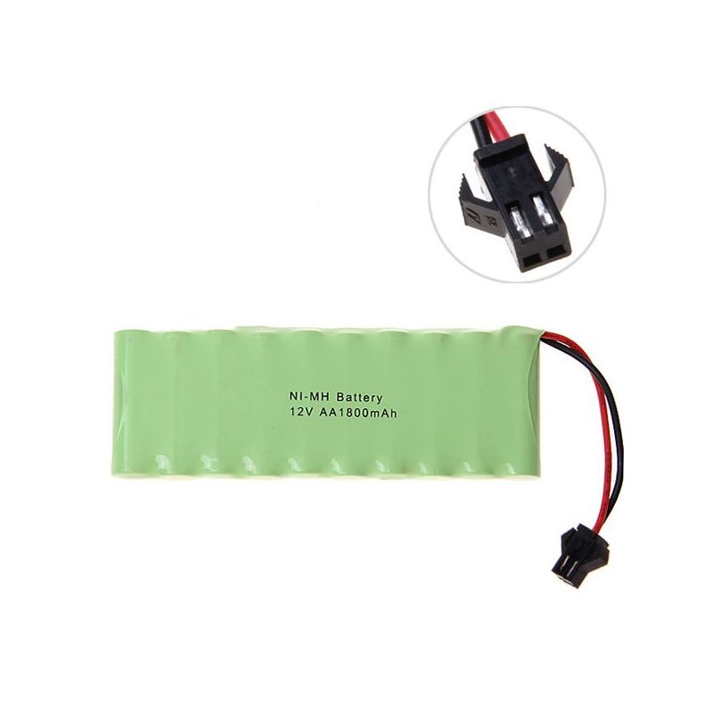 12V AA 1800mAh Ni-MH umweltfreundliche Batterie großer SM-Stecker für elektronische Spielzeuge und Fernbedienungen