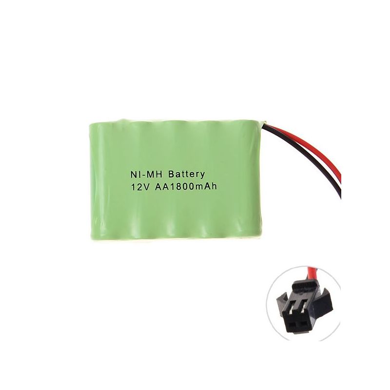 Umweltfreundliche 12V AA 1800mAh Ni-MH Batterie mit SM-Stecker für Spielzeuge und Geräte hohe Kapazität