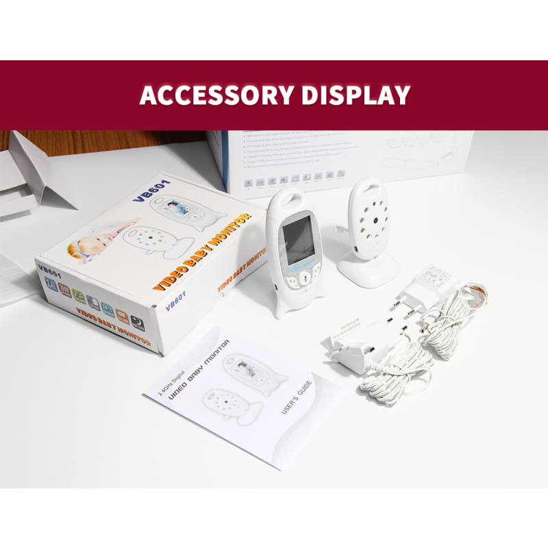 Entdecken Sie den VB601 Funk-Video-Baby-Monitor mit 2.4G Zwei-Wege-Kommunikation und Temperaturüberwachung