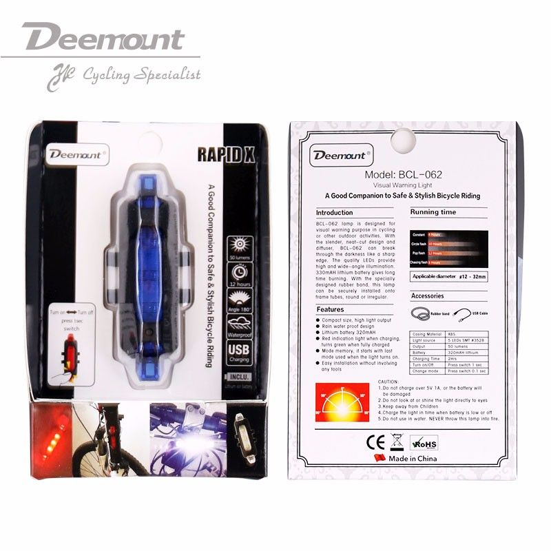 Tragbares USB wiederaufladbares Fahrradschwanzlicht Rücksicherheitslicht mit dynamische Blitzmodi einfache Montage