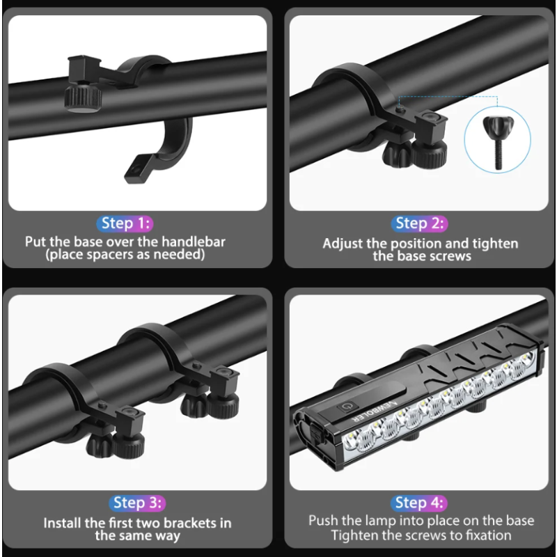 NITEBEAM Fahrradlicht 10000 Lumen ultrahelle Fahrradleuchte mit robustem Design für MTB und Straßenradfahren