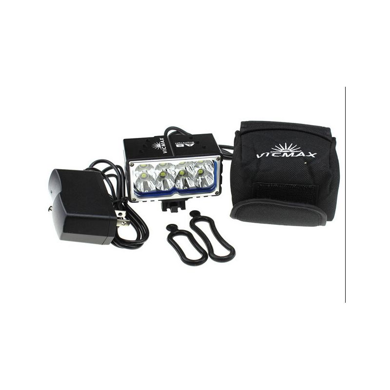 Vicmax 8L2 Fahrradlicht 10000 Lumen LED Fahrradscheinwerfer mit 3 Modi und Batteriepack IP65 wasserdicht robustes Design