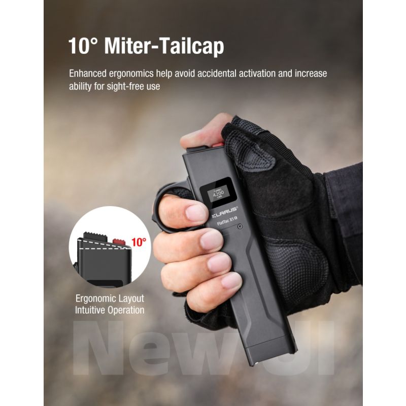 Klarus X1 Ultradünne EDC Taschenlampe, 4200LM taktische Taschenlampe mit USB-C, Luminus SST-70 LED