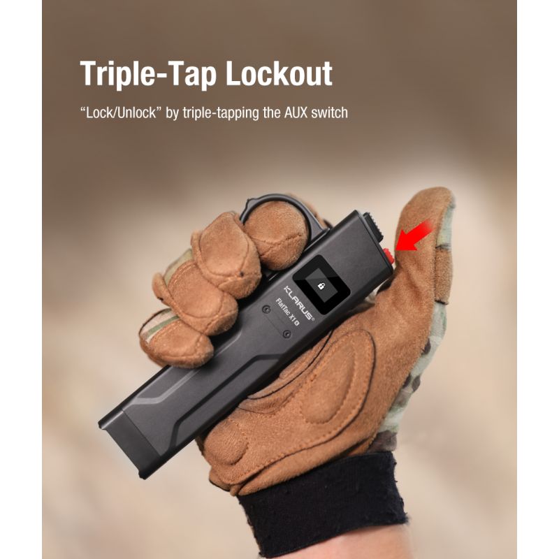 Klarus X1 Ultradünne EDC Taschenlampe, 4200LM taktische Taschenlampe mit USB-C, Luminus SST-70 LED