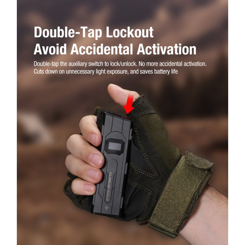 Klarus X2 Ultrdünne taktische Taschenlampe EDC, USB-C wiederaufladbar, 3000 Lumen, kompakte, kraftvolle Lampe