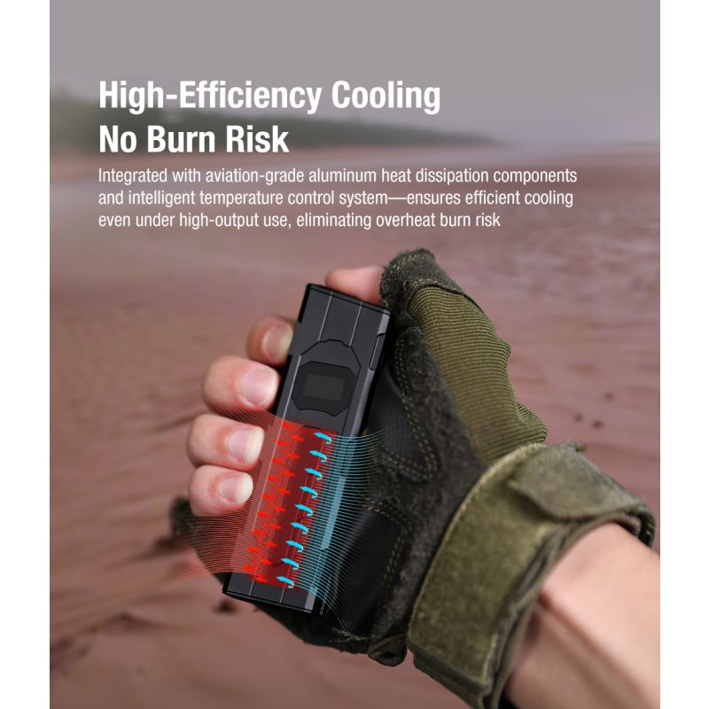 Klarus X2 Ultrdünne taktische Taschenlampe EDC, USB-C wiederaufladbar, 3000 Lumen, kompakte, kraftvolle Lampe