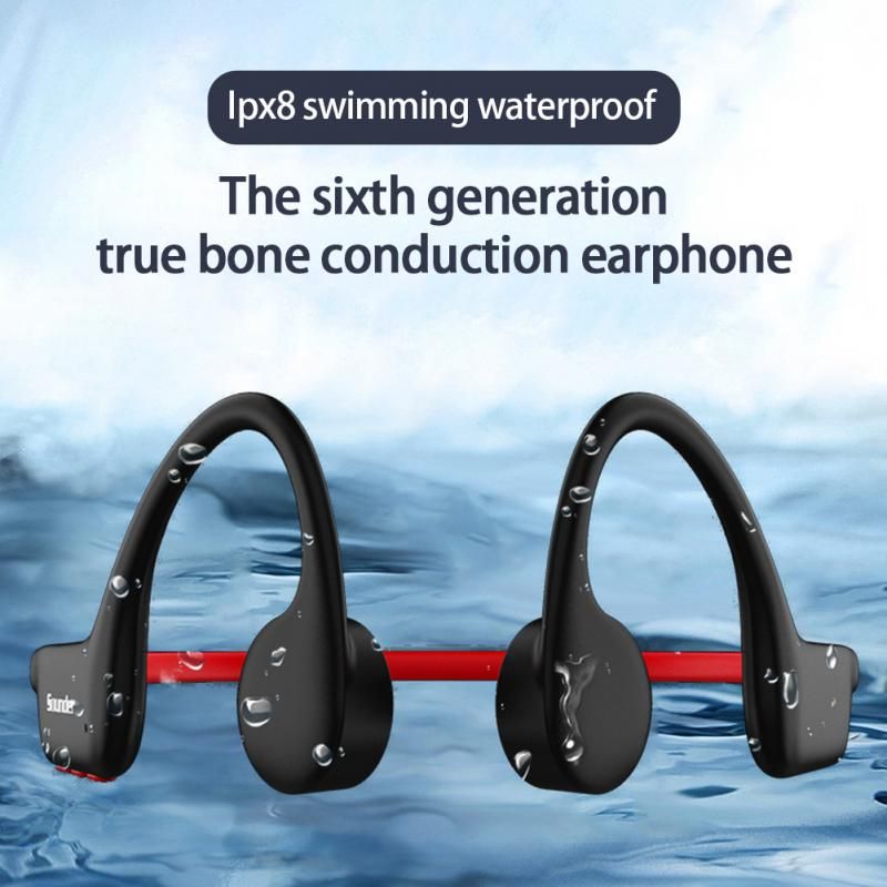 Knochenleitungs Schwimmkopfhörer 16GB IP68 Wasserdicht Bluetooth MP3-Musik-Player Sportkopfhörer Sicheres Hören
