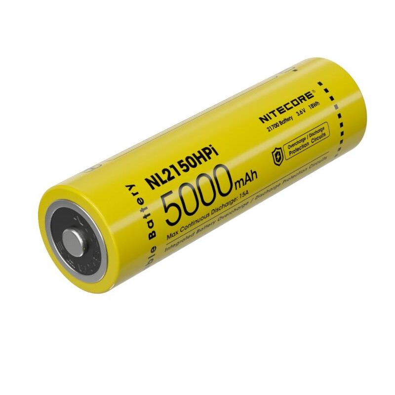 NITECORE NL2150HPi 5000mAh 3.6V Hochleistungsbatterie 21700 Li-Ion Akku für Elektronikgeräte und Taschenlampen