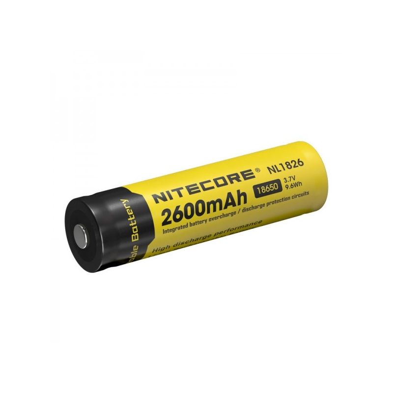 NITECORE 18650 NL1826 Li-Ion-Akku 2600mAh 3.7V wiederaufladbar für Taschenlampen und Kameras Campingzubehör