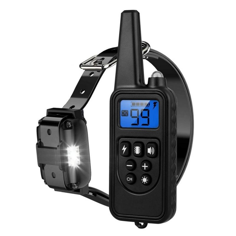 800m Elektrischer Hunde-Trainingskragen Wasserdichter PET-Fernbedienung LCD-Display Wiederaufladbar Haustierbedarf