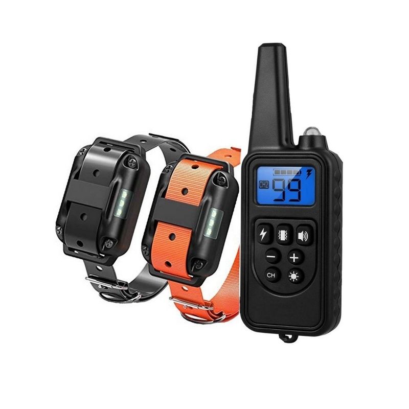 800m Elektrischer Hunde Trainingskragen mit PET Fernbedienung wasserdicht LCD-Anzeige für sicheres Training