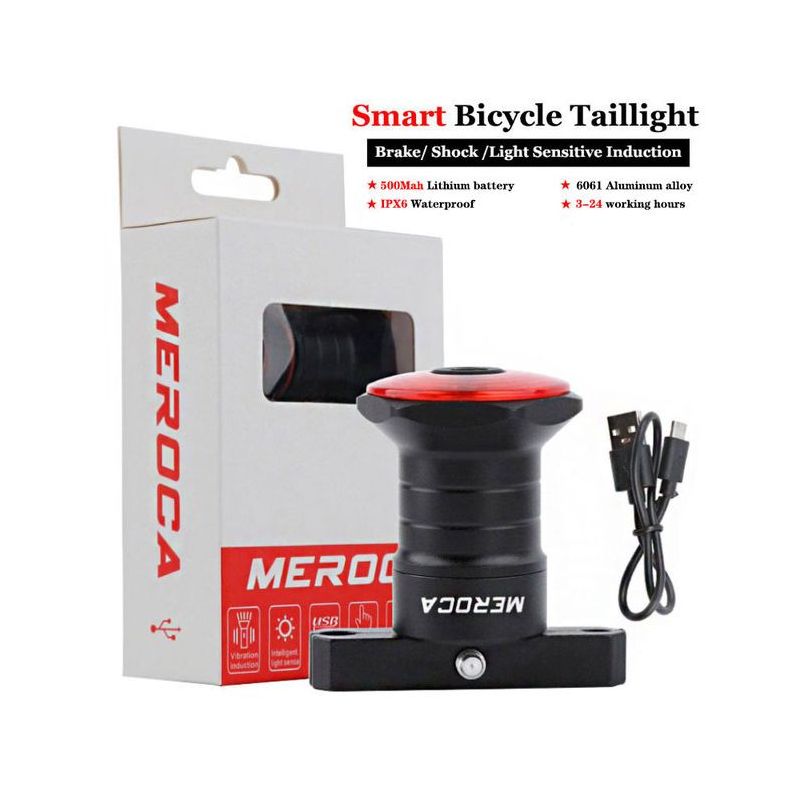 Smart Fahrrad Rücklicht Super Eins LED Sicherheitslicht IPX6 Wasserdicht mit Auto Start Stopp und Bremslicht