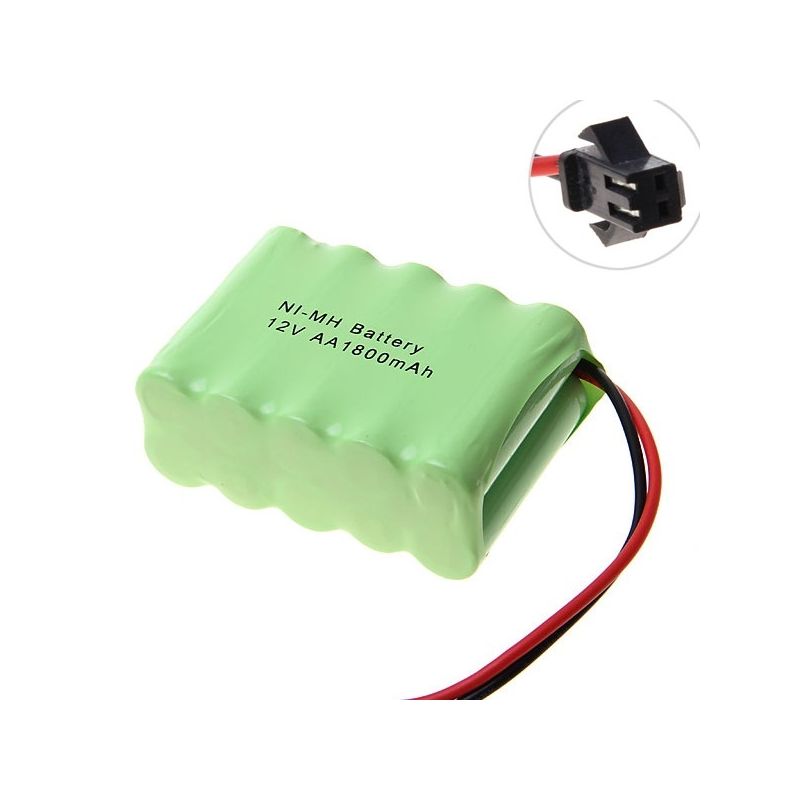 Ni-MH AA Akku 12V 1800mAh mit SM Stecker, Akkublock für RC Modell & Spielzeug, 10 Stück, umweltfreundlich