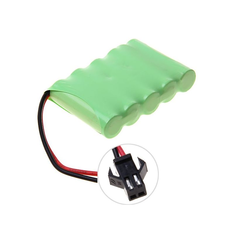 5er Pack Ni-MH AA 1800mAh 6V Akku mit Big SM Stecker für RC Spielzeugauto & Modellebene
