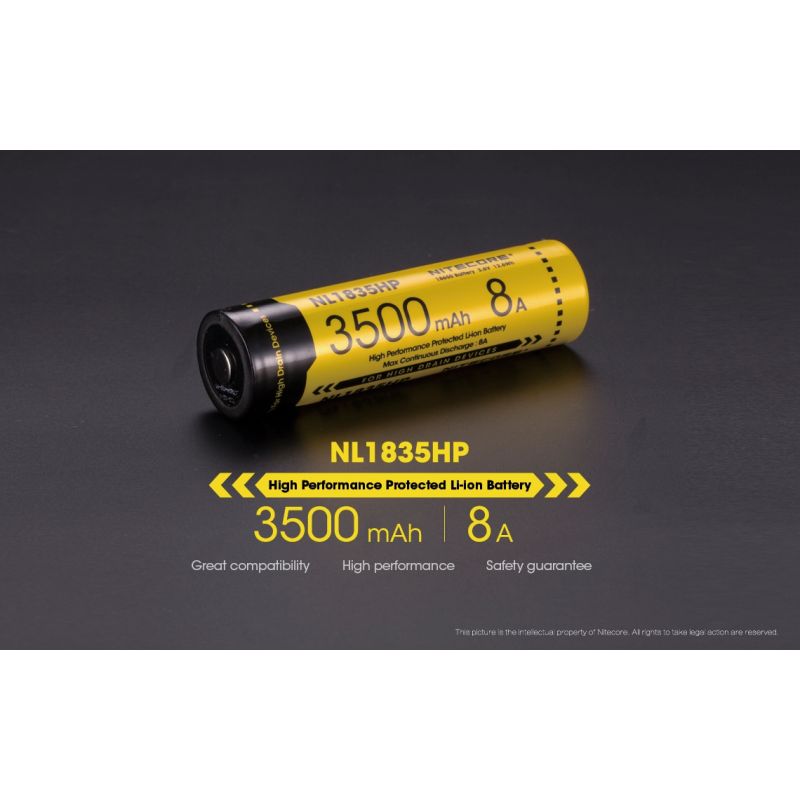 Nitecore NL1835HP 18650 Akku 3500mAh außergewöhnliche Kapazität für Hochstromgeräte und Outdoor-Fans