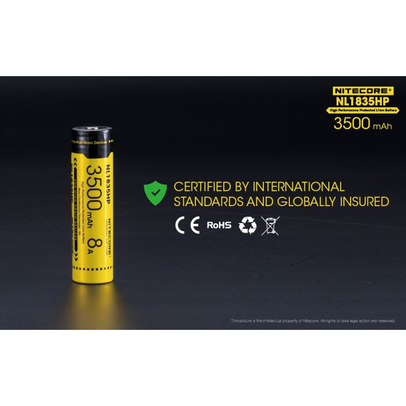 Nitecore NL1835HP 18650 Akku 3500mAh außergewöhnliche Kapazität für Hochstromgeräte und Outdoor-Fans
