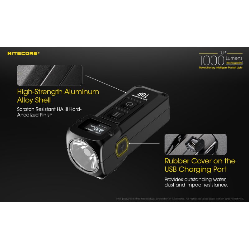Nitecore TUP XP-L HD V6 LED Taschenlampe 1000 Lumen tragbares Licht Outdoor-Ausrüstung OLED Display USB-Aufladung