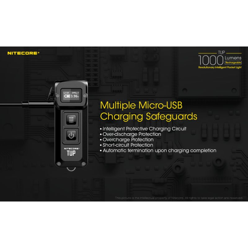Nitecore TUP XP-L HD V6 LED Taschenlampe 1000 Lumen tragbares Licht Outdoor-Ausrüstung OLED Display USB-Aufladung