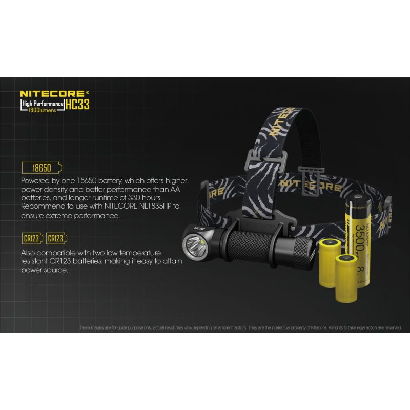 Nitecore HC33 XHP35 LED Scheinwerfer 1800 Lumen Outdoor Beleuchtung Campingausrüstung freihändige Nutzung