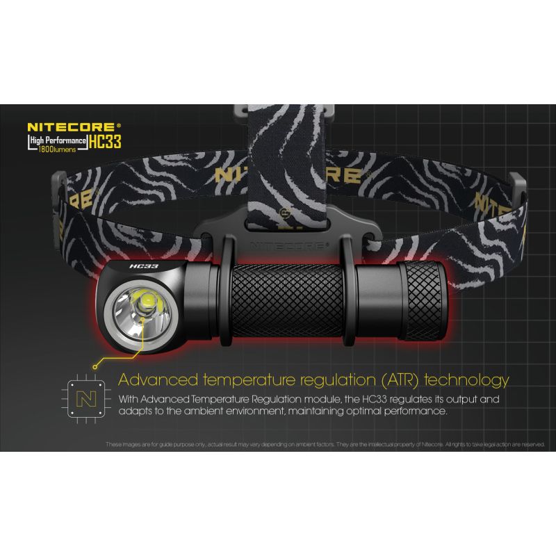 Nitecore HC33 XHP35 LED Scheinwerfer 1800 Lumen Outdoor Beleuchtung Campingausrüstung freihändige Nutzung