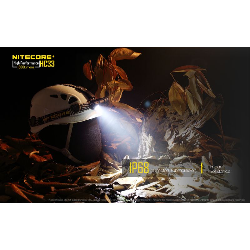 Nitecore HC33 XHP35 LED Scheinwerfer 1800 Lumen Outdoor Beleuchtung Campingausrüstung freihändige Nutzung