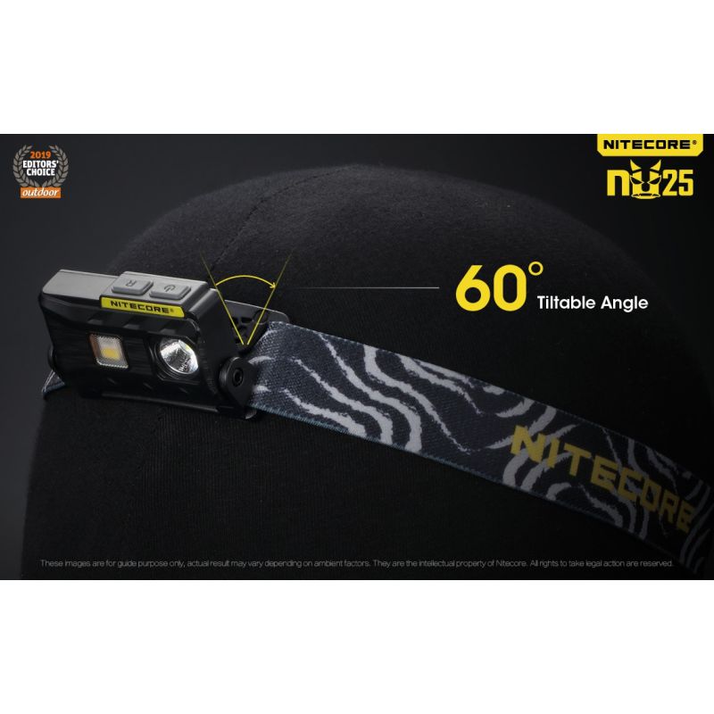 Nitecore NU25 XP-G2 S3 LED Stirnlampe 360 Lumen wiederaufladbar für Outdoor Beleuchtung und Abenteuer Zubehör