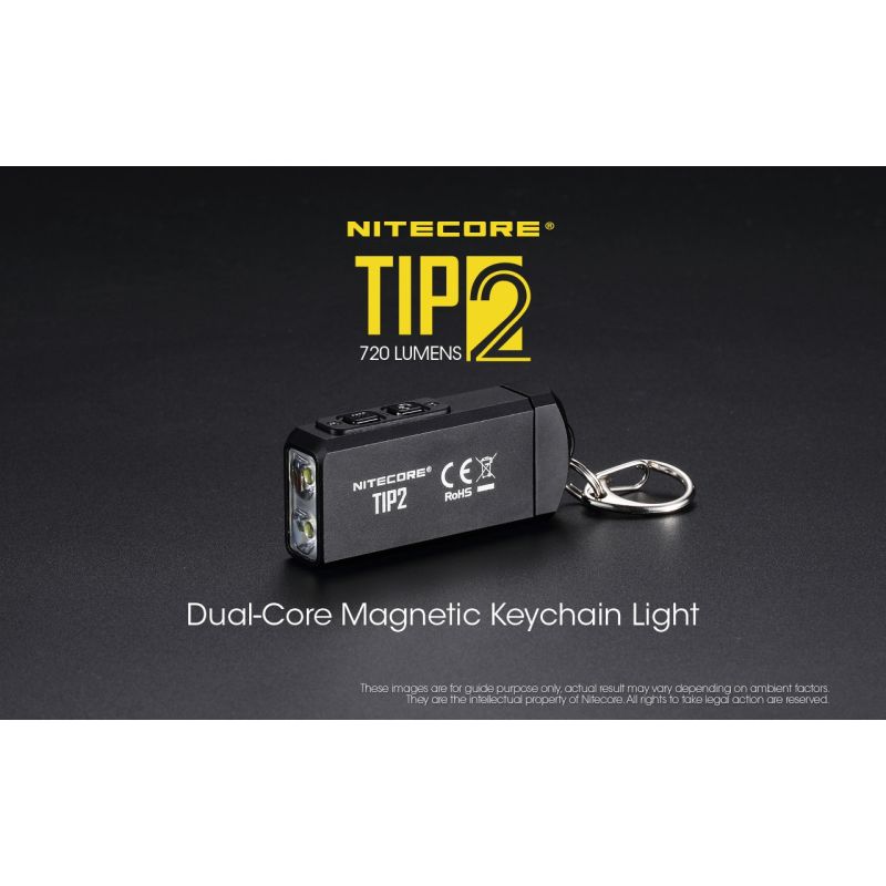 NITECORE TIPP2 Schlüsselanhänger Taschenlampe 720 Lumen USB wiederaufladbar LED kompakt für Outdoor-Abenteuer