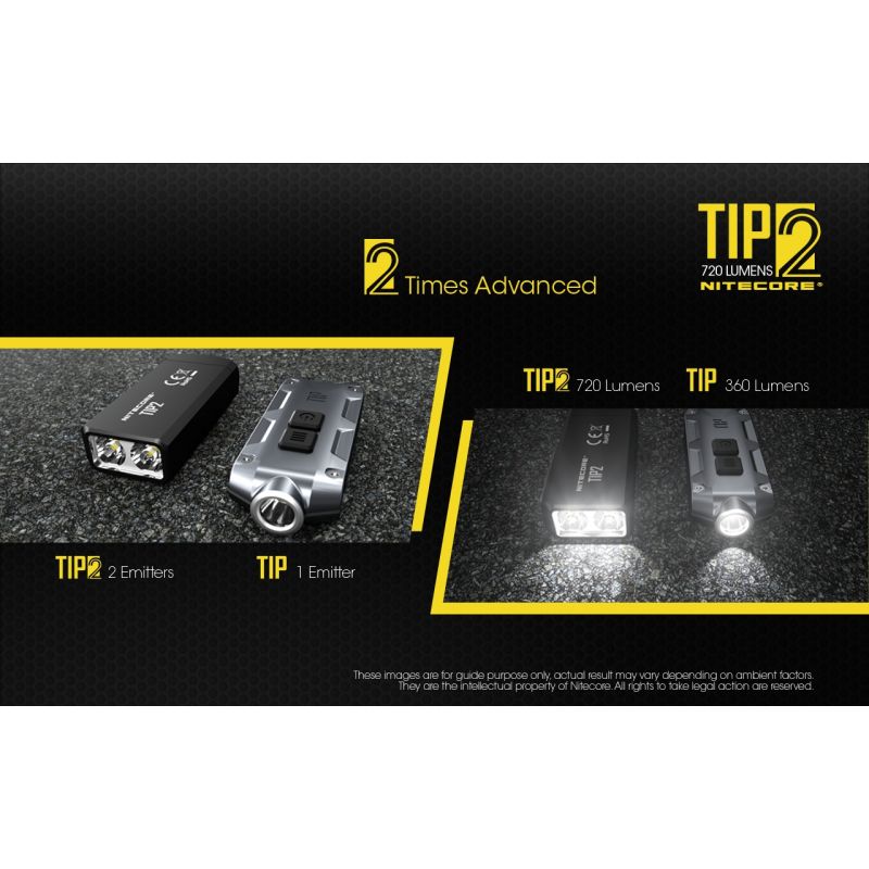 NITECORE TIPP2 Schlüsselanhänger Taschenlampe 720 Lumen USB wiederaufladbar LED kompakt für Outdoor-Abenteuer
