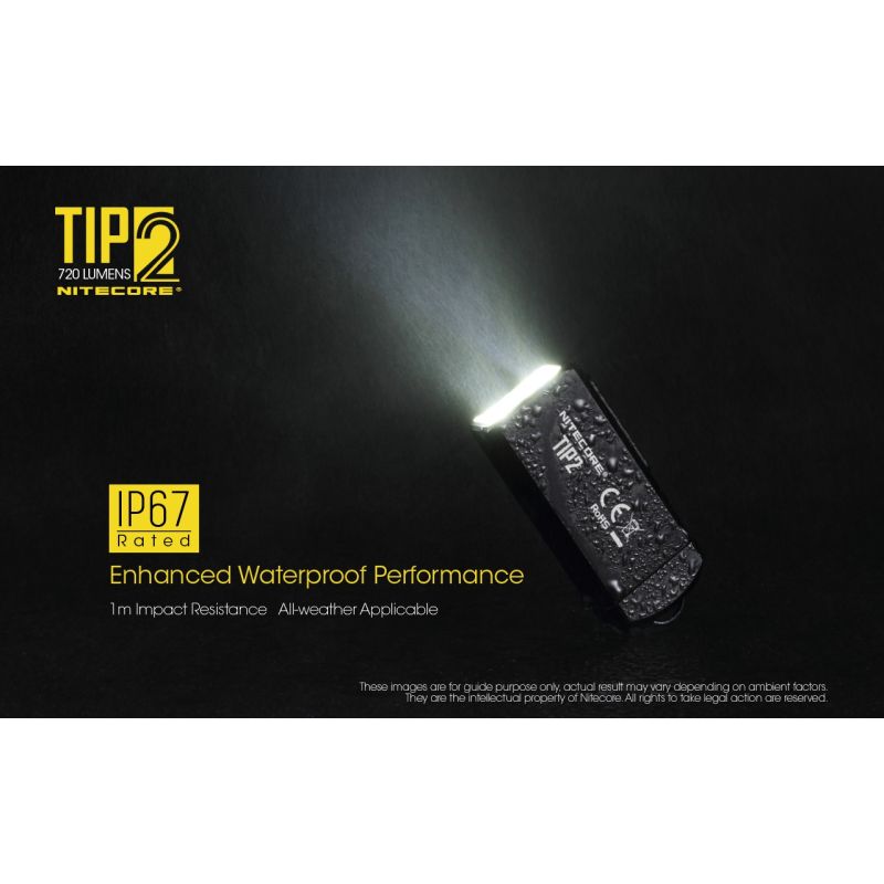 NITECORE TIPP2 Schlüsselanhänger Taschenlampe 720 Lumen USB wiederaufladbar LED kompakt für Outdoor-Abenteuer