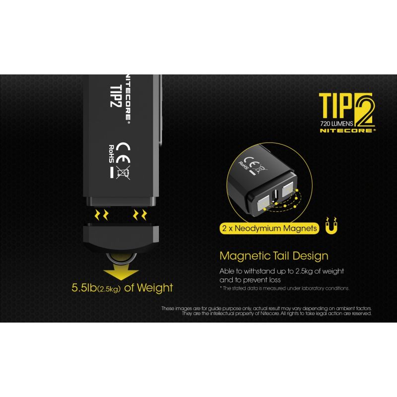 NITECORE TIPP2 Schlüsselanhänger Taschenlampe 720 Lumen USB wiederaufladbar LED kompakt für Outdoor-Abenteuer