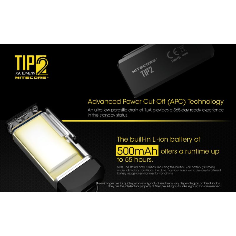 NITECORE TIPP2 Schlüsselanhänger Taschenlampe 720 Lumen USB wiederaufladbar LED kompakt für Outdoor-Abenteuer