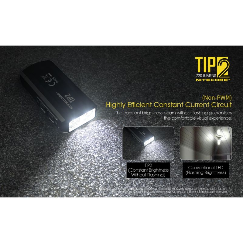 NITECORE TIPP2 Schlüsselanhänger Taschenlampe 720 Lumen USB wiederaufladbar LED kompakt für Outdoor-Abenteuer