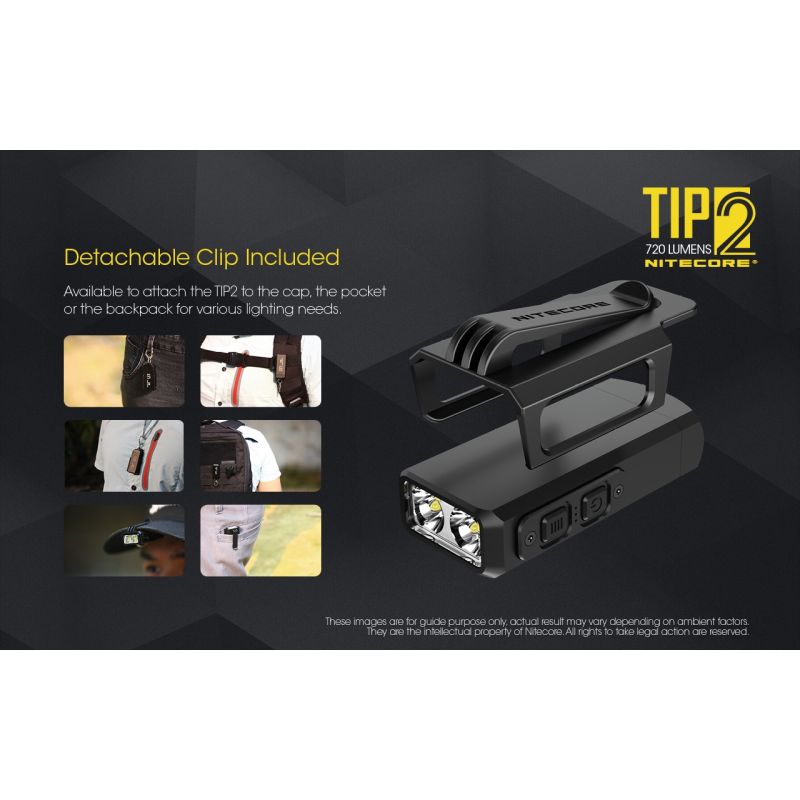 NITECORE TIPP2 Schlüsselanhänger Taschenlampe 720 Lumen USB wiederaufladbar LED kompakt für Outdoor-Abenteuer