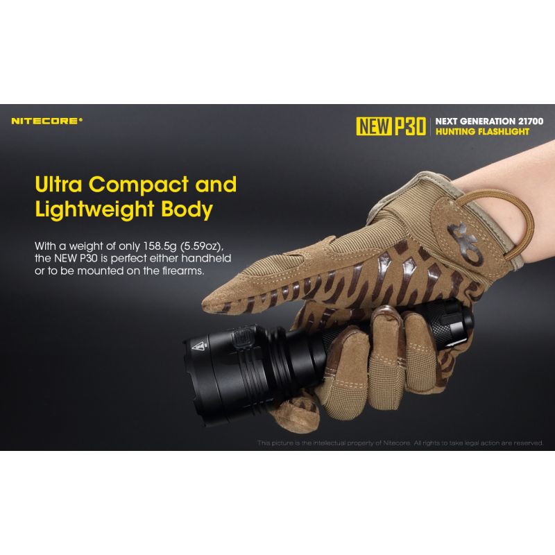 Nitecore P30 XP-L HI V3 LED-Taschenlampe 1000 Lumen 618 Meter Reichweite robuste Outdoor-Taschenlampe