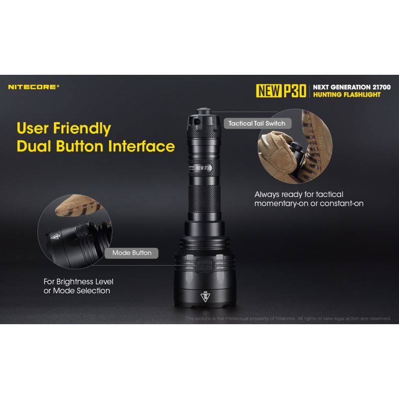 Nitecore P30 XP-L HI V3 LED-Taschenlampe 1000 Lumen 618 Meter Reichweite robuste Outdoor-Taschenlampe