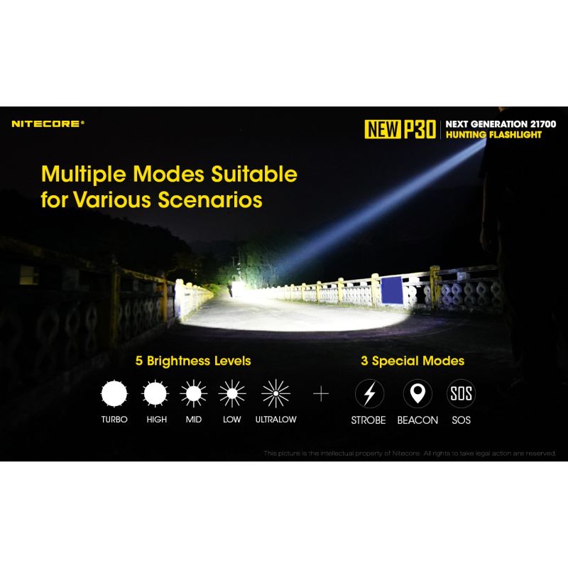 Nitecore P30 XP-L HI V3 LED-Taschenlampe 1000 Lumen 618 Meter Reichweite robuste Outdoor-Taschenlampe