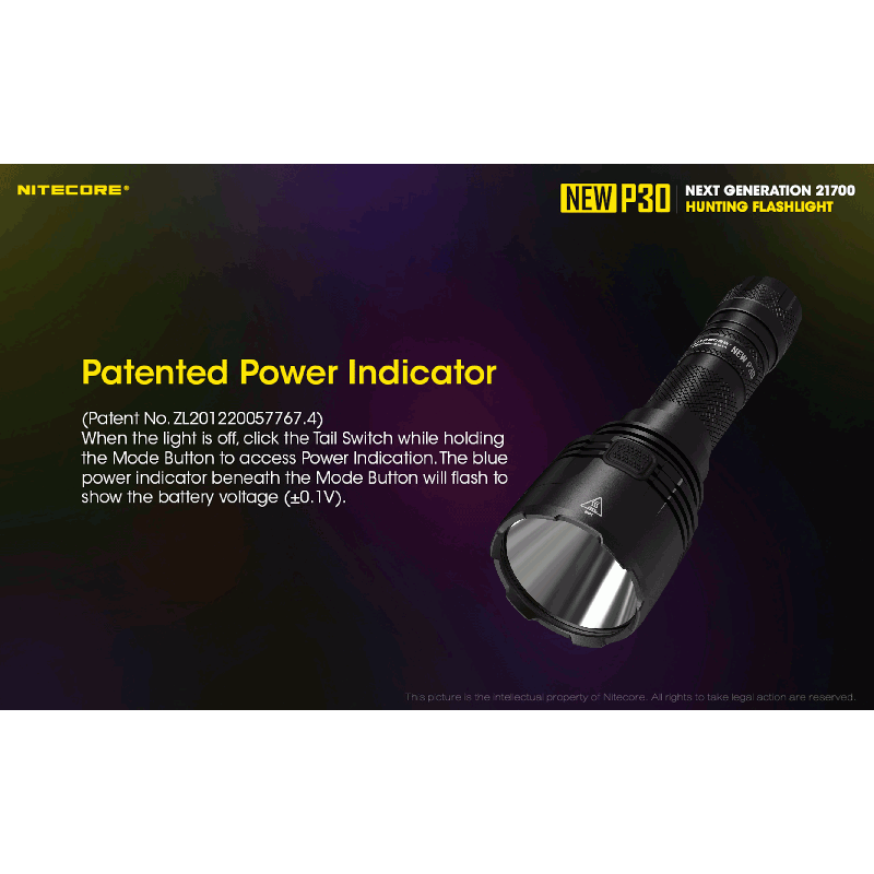 Nitecore P30 XP-L HI V3 LED-Taschenlampe 1000 Lumen 618 Meter Reichweite robuste Outdoor-Taschenlampe