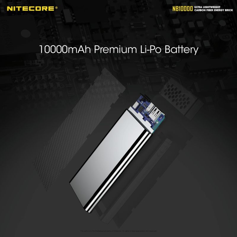 NITECORE NB10000 QC Dual Port Power Bank 10000mAh USB-C Leichtes Reiseaccessoire für Smartphone Schnellladung