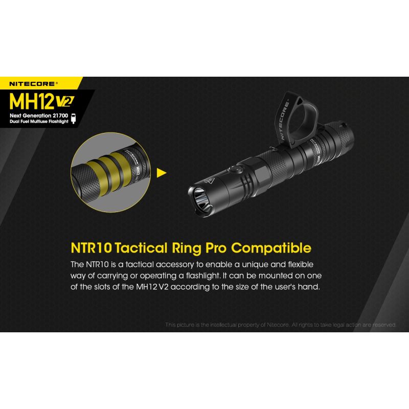 Nitecore MH12 V2 LED Taschenlampe 1200 Lumen Outdoor Beleuchtung 21700 Batterie für Camping und Wandern