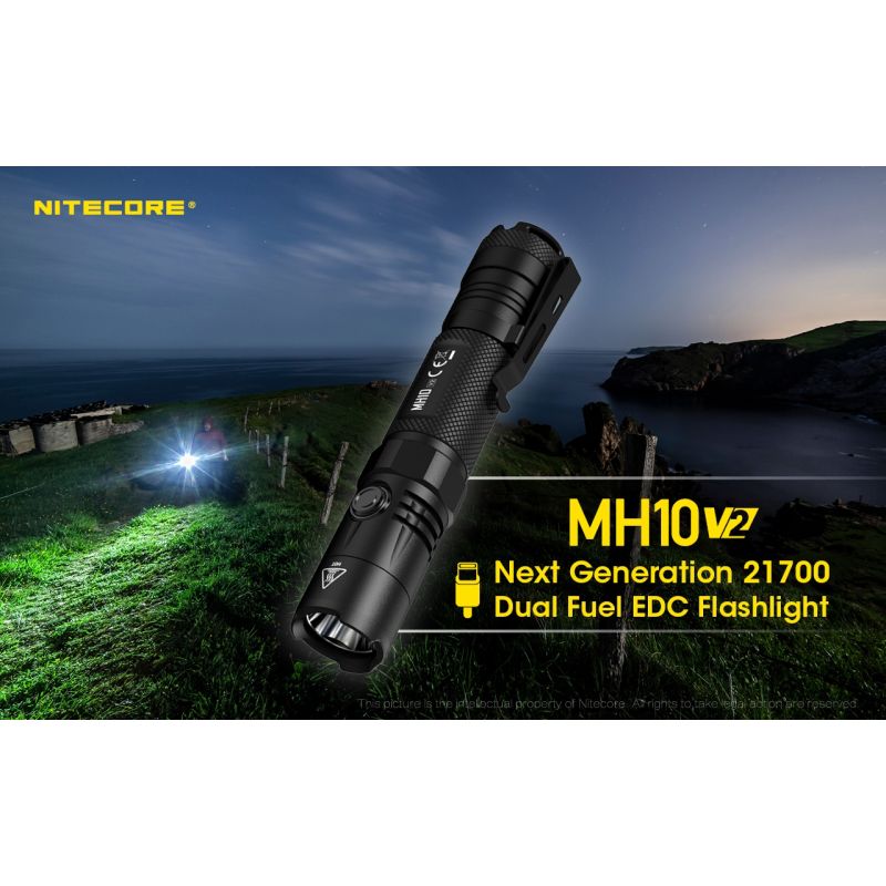 NITECORE MH10 V2 XP-L2 V6 LED-Taschenlampe 1200 Lumen USB-C Ladegerät kompakte langlebige Outdoor Beleuchtung