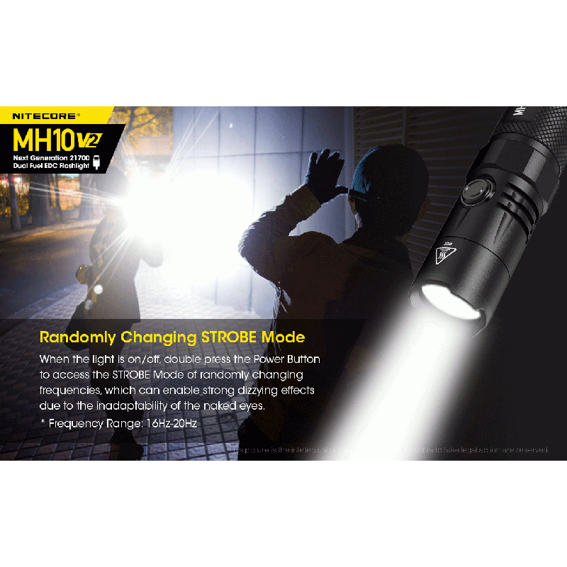 NITECORE MH10 V2 XP-L2 V6 LED-Taschenlampe 1200 Lumen USB-C Ladegerät kompakte langlebige Outdoor Beleuchtung
