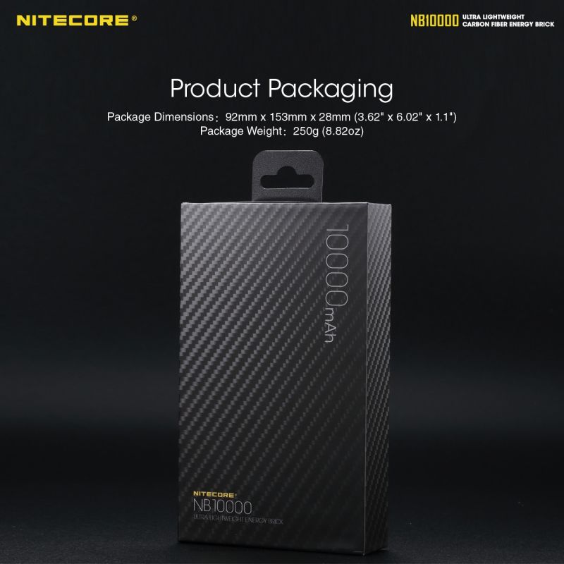 NITECORE NB10000 QC Dual Port Power Bank 10000mAh USB-C Leichtes Reiseaccessoire für Smartphone Schnellladung