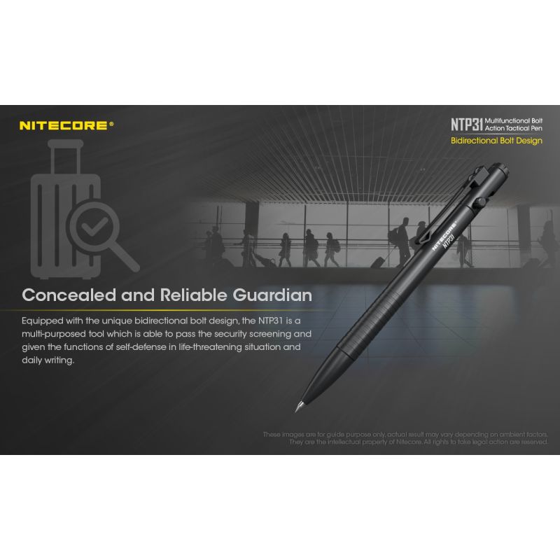 NITECORE NTP31 Multifunktionaler Stift mit langlebiger Aluminiumlegierung ideal als Notfallwerkzeug Abenteuerstift